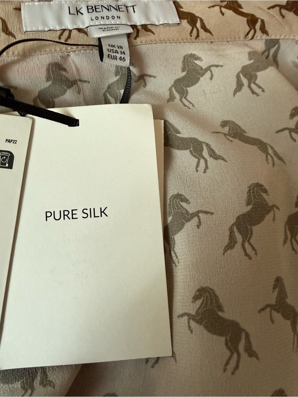 Sonya Horse Print Silk Shirt from LK Bennett - Picture 12 of 14